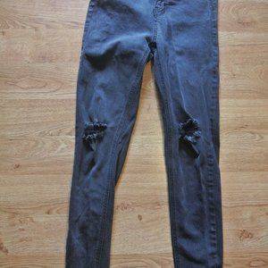 Wild Fable 0 High Rise Skinny Black Raw Hem